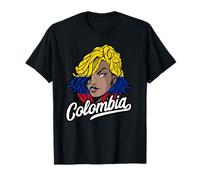 Colombia Bandera Mujer Rastas Cabello Orgullo Colombiano Camiseta