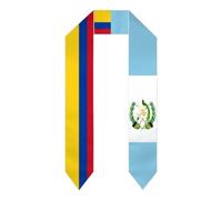 Colombia Colombiano Guatemala Guatemala Bandera Estola/Chaleco/Bufanda/Banda Graduación Estudiante en el Extranjero Estudiantes de Estudios Internacionales 2026/2026 Chales Graduados Unisex Adulto