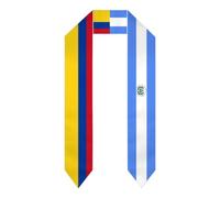 Colombia Colombiano Salvador Salvadoreño Bandera Graduación Estola/Chale/Bufanda/Banda Estudiante en el Extranjero Estudiantes de Estudios Internacionales 2026/2026 Chales Graduados Unisex Adulto