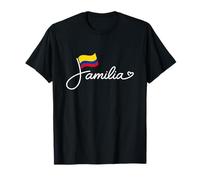 Colombia Familia - Bandera Colombiana Patrimonio Familia Palabra Arte Camiseta
