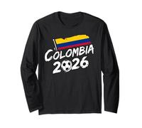 Colombia Fútbol Jugador de Fútbol Fan Bandera Colombiana Manga Larga