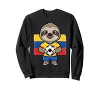 Colombia Fútbol Perezoso Fútbol Aficionado Animal Ball Sudadera