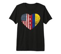 Colombian American Flag Roots Colombia America Hombres Mujeres Niños Camiseta Premium