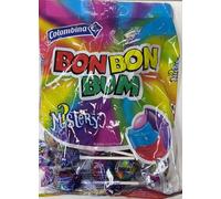 Colombina Bon Bon Bum Mystery, Caramelos con Chicle, Sabores Sorpresa Variados. Bolsa de 24 unidades
