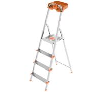 COLOMBO Escalera de Aluminio de 4 peldaños con Bandeja portaobjetos