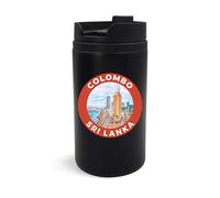 Colombo Sri Lanka - Taza de viaje con insignia de recuerdo de viaje, vaso de viaje, taza de café aislada, taza portátil