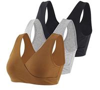 COLOMI Sujetador de Maternidad Lactancia Sujetador de Lactancia de Algodón Sin Aros, X-Large