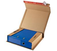 ColomPac CP050.01 - Caja archivadora de cartón ondulado con cierre autoadhesivo y cordón de arranque, color marrón