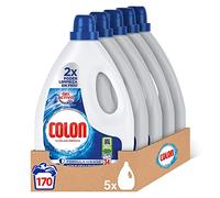 Colon Gel Activo - Detergente para lavadora líquido, fórmula higiene, adecuado para ropa blanca y de color, formato gel - pack de 5, hasta 170 dosis