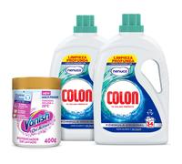 Colon Nenuco Detergente para la lavadora Gel 68 lavados + Vanish Oxi Action Advance Quitamanchas 400g Polvo White Ropa Blanca