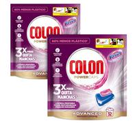 Colon Vanish Advanced Detergente para lavadora con quitamanchas, adecuado para ropa blanca y de color, Formato cápsulas - 32 Unidad (Paquete de 2)