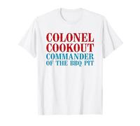 Colonel Cookout Commander Of The BBQ Pit Barbacoa ahumador Camiseta