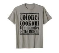 Colonel Cookout Commander Of The BBQ Pit Barbacoa ahumador Camiseta