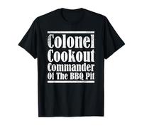 Colonel Cookout Commander Of The BBQ Pit Barbacoa ahumador Camiseta