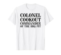 Colonel Cookout Commander Of The BBQ Pit Barbacoa ahumador Camiseta