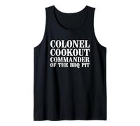 Colonel Cookout Commander Of The BBQ Pit Barbacoa ahumador Camiseta sin Mangas