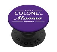 Colonel Maman Femme Militaire Humour Mère Obéir Discipline PopSockets PopGrip Adhesivo