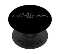 Colonia Alemania, Paisaje urbano, simplicidad, arte lineal minimalista PopSockets PopGrip Adhesivo