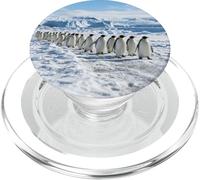 Colonia de pingüinos Caminando Hielo Antártico Escena de Vida Silvestre PopSockets PopGrip para MagSafe