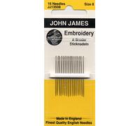 Colonial Needle John James - Agujas Bordadas (16 Unidades, tamaño 8)