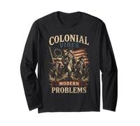 Colonial Vibes Modern Problems Grafica Vintage Manga Larga