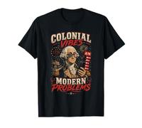 Colonial Vibes Problemas Modernos Camiseta Retro Camiseta