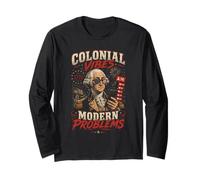 Colonial Vibes Problemas Modernos Camiseta Retro Manga Larga