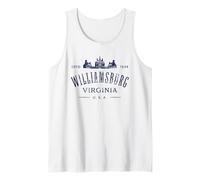 Colonial Williamsburg Virginia Estilo Vintage Envejecido Camiseta sin Mangas
