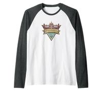 Colonial Williamsburg Virginia Vintage Diseño Envejecido Camiseta Manga Raglan