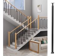 Colonnine Per Scale In Ferro Nero Balaustre Su Misura Per Interni Di Scale Sostituze Di Balaustre Per Ringhiere Di Terrazze Kit Cleto Con Scarpe Connettori E Kit Di Viti Quadrato 1 Pezzo