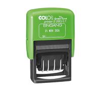 Colop 132050 sello de texto Printer S 260/L1 verde Line, texto Entrada, Huella en Ampolla Azul/Rojo