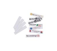 COLOP Etiquetas adhesivas de plástico 80 x 18 mm, color blanco, para impresión con la marca electrónica Colop, 1 paquete = 50 unidades