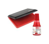 COLOP Almohadilla de tinta roja 70 x 110 mm - Micro 2 con tinta de recambio | Con inserto de fieltro para una distribución de color limpia | tinta indeleble según ISO 14145-2 | ideal para suministros de