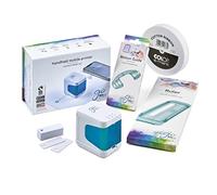 Colop e-Mark go Set Compuesto por la Impresora móvil e-Mark GO, Regla, guía para impresión de Cintas, Cinta de 15 mm, así como Carteles de PVC para impresión de Carteles y folleto, Color Blanco