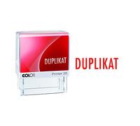 COLOP Printer 20 - Sello de texto duplicado, impresión roja, listo para usar, hasta 5000 impresiones