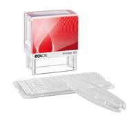 Colop Printer 20 sello de texto personalizado de 4 líneas negro