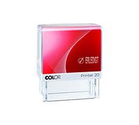 COLOP Printer 20 - Sello de texto realizado y pictograma, tinta azul y rojo, listo para usar, aprox. 5000 impresiones