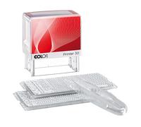 Colop Printer 30 sello de texto personalizado de 5 líneas negro