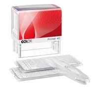 Colop Printer 40 sello de texto personalizado de 6 líneas negro