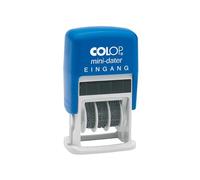 Colop S160/L1 MiniDater 5 x 25 mm, entrada rojo/azul amortiguada de 4 mm, 7 x 4 x 2 cm