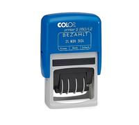 COLOP Sello de fecha Printer S 260 con texto pagado, impresión azul/rojo