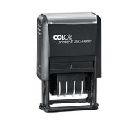 COLOP Sello de fecha S 220 | alemán | negro | 4 mm | Banda anual de 12 años | Tinta certificada ISO e indeleble | Oficina y administración