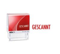 COLOP Sello de texto Printer 20 con texto escaneado, color de impresión rojo