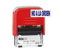COLOP - Sello para Oficina, Empresas y Comercios con Texto NO A LA ORDEN | con Tamaño de Impresión 14 x 38 cm | Incluye Una Almohadilla de Tinta E/20 en Color Azul
