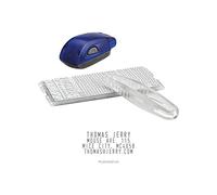 COLOP Stamp Mouse - Juego de 20 sellos para colocar uno mismo, incluye juego de tipos y pinzas