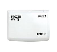 COLOP Tampón de tinta MAKE 2 Frozen White 70 x 110 mm, cojín para sellos manuales tradicionales y sellos creativos