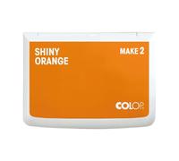 COLOP Tampón de tinta MAKE 2 shiny naranja 70 x 110 mm, cojín para sellos manuales tradicionales y sellos creativos