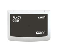 COLOP Tampón MAKE 1 Fancy Grey, 50 x 90 mm | Almohadilla de tinta a base de agua, de secado rápido para sellos de madera y sellos creativos, bricolaje y oficina
