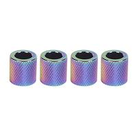 Coloque del reposacabezas Kuuleyn Car, decoración de reposabrazos de Metal, 4 Piezas de Anillo de Cuello de la Cabeza del automóvil Aleación de Aluminio para el camión de Autos (Colored)