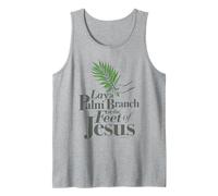 Coloque una Rama de Palma a los pies de Jesús Diseño tipográfico Camiseta sin Mangas